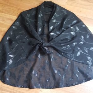 Sheer organic botanical black wrap